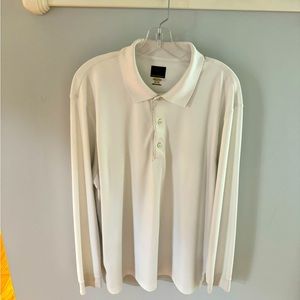 Set.#3 of GregNorman golf polos. One short sleeve and one long sleeve. White XL